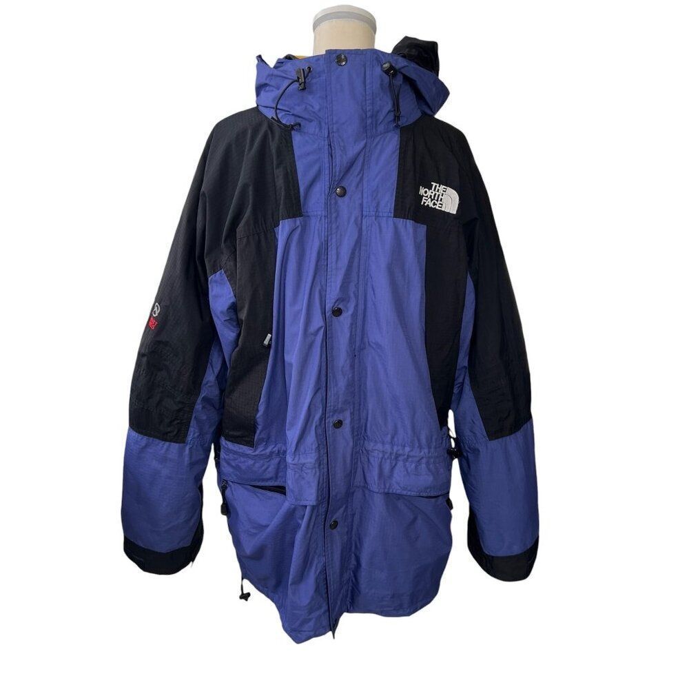 Vintage The North Face Men's Gore-Tex Waterproof Jacket Blue Outdoor Rain Sz XXL